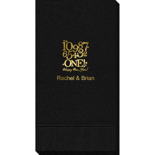 New Year's Countdown Guest Towels